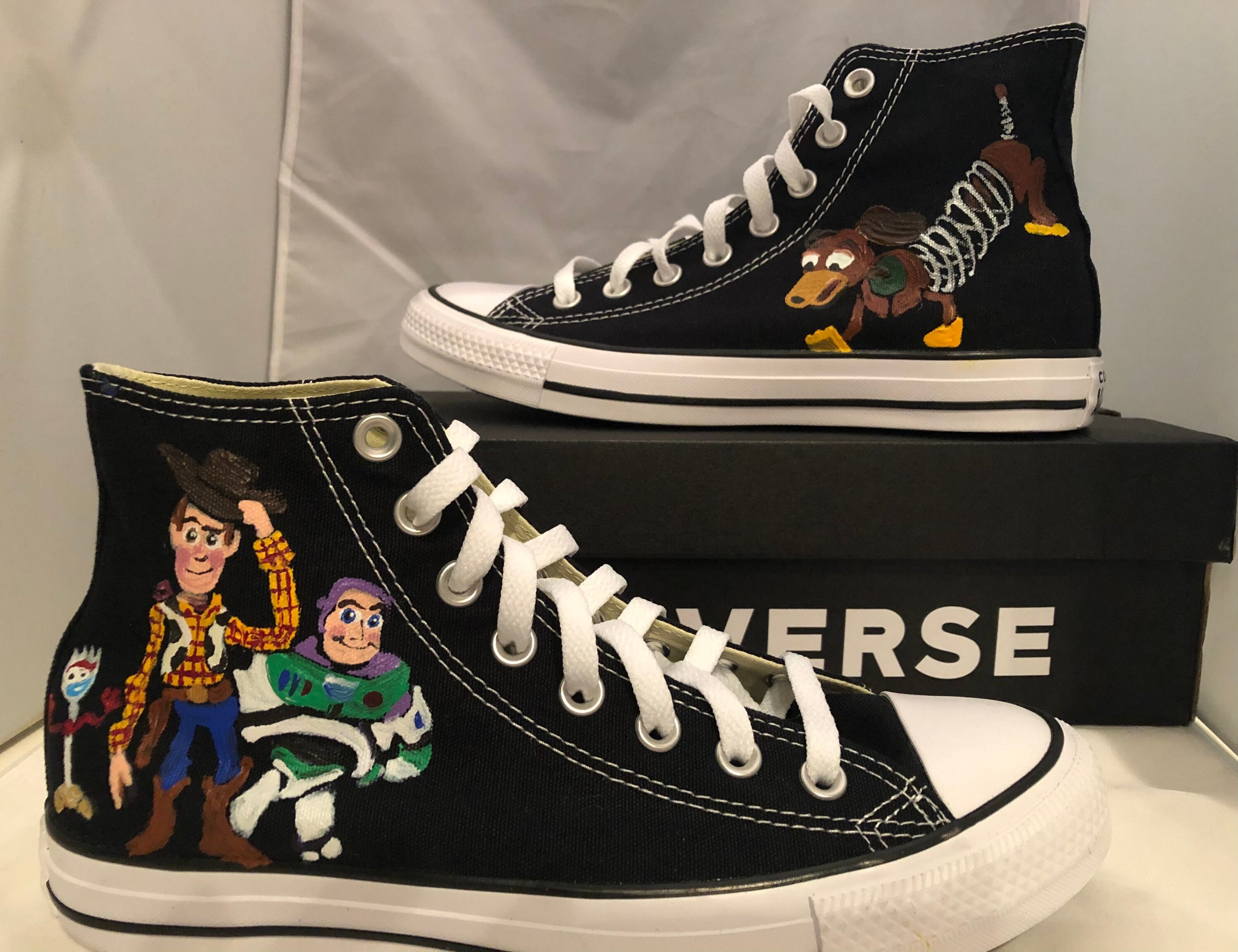 Toy Story Shoes Hand Painted Disney Shoes Converse Vans Toms - Etsy  Australia