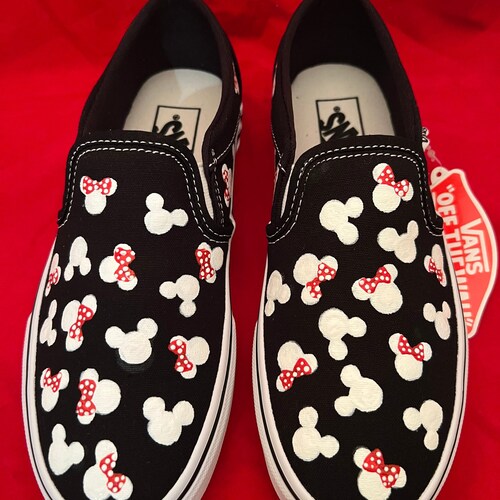 Minnie Mouse Shoes Hand Painted Custom Painted -