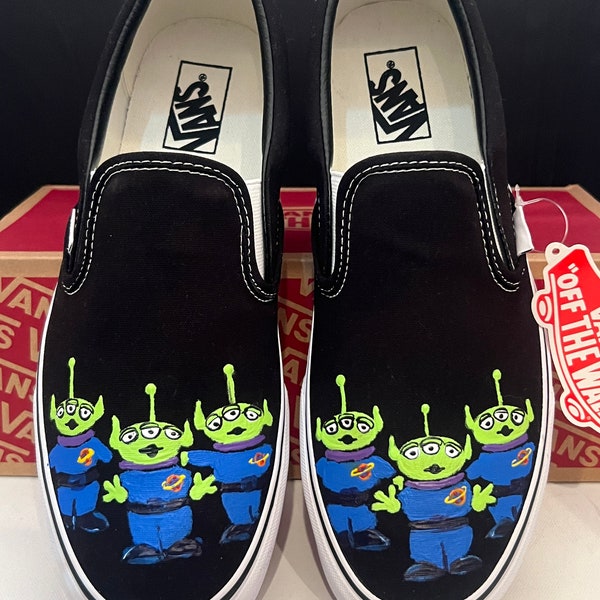 Disney Toy Story Shoes Hand Painted Disney shoes Converse Vans Toms Disney Buzz Lightyear shoes Toy Story Alien shoes Woody Slinky Dog Shoes