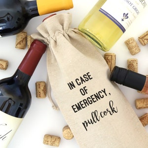 In case of Emergency Wine Bag