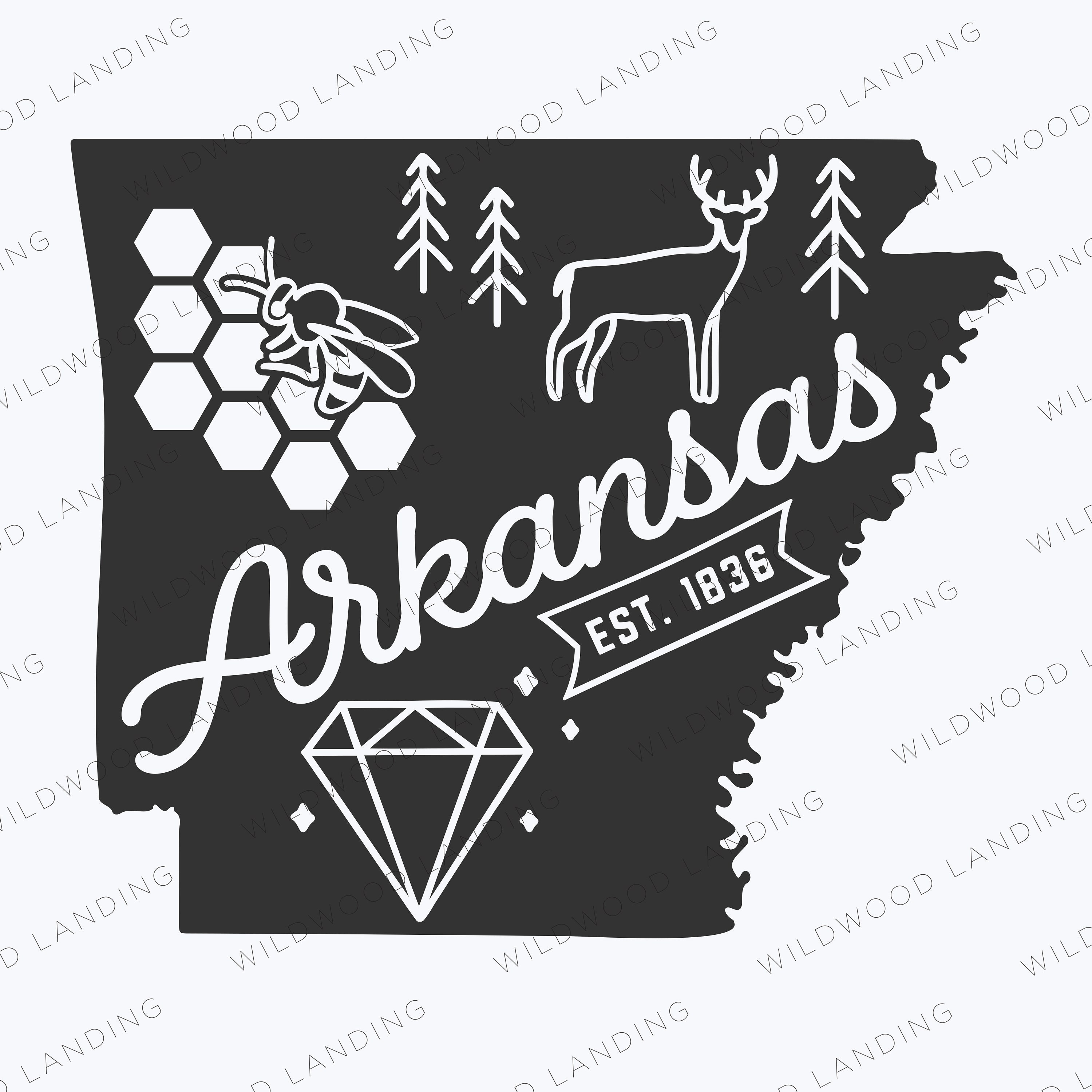 Arkansas State Icon - Etsy