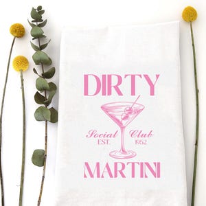 Dirty Martini Social Club Tea Towel