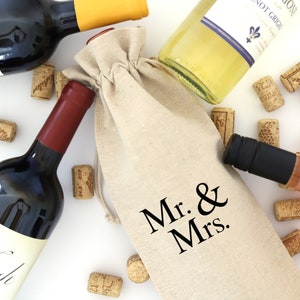Mr & Mrs Wine Bag