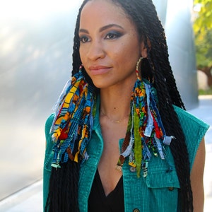 Shredded Ankara Earrings