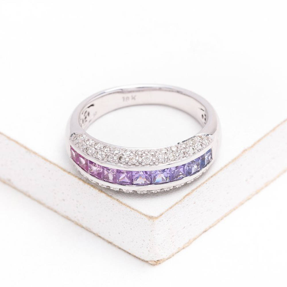 LGBT Engagement Ring Wedding Band 18K Gold Unisex Unique Etsy