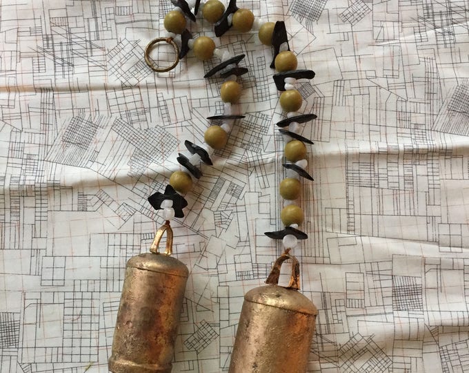 Hanging String of Bells Organic Bells Garden Chimes Cow Etsy