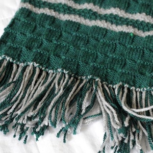 PATTERN ONLY Slytherin-Inspired Scarf Pattern Knit your own scarf image 4