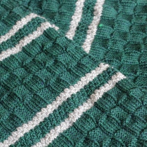 PATTERN ONLY Slytherin-Inspired Scarf Pattern Knit your own scarf image 2