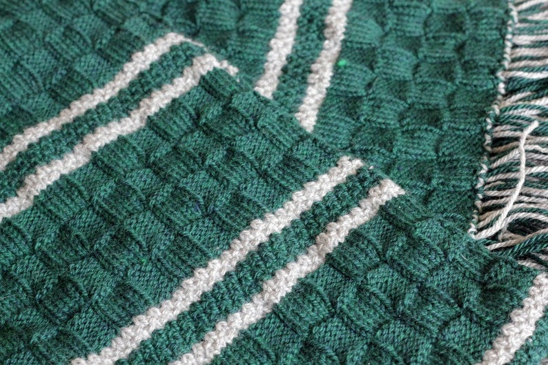 PATTERN ONLY Slytherin-Inspired Scarf Pattern Knit your own scarf image 2
