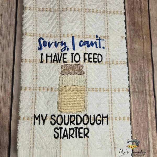 Feed My Sourdough Starter- 4 sizes included- Embroidery Design - DIGITAL Embroidery DESIGN