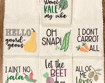 Veggie Sketch Bundle - Set of 7 designs - 4 sizes included - DIGITAL Embroidery DESIGN