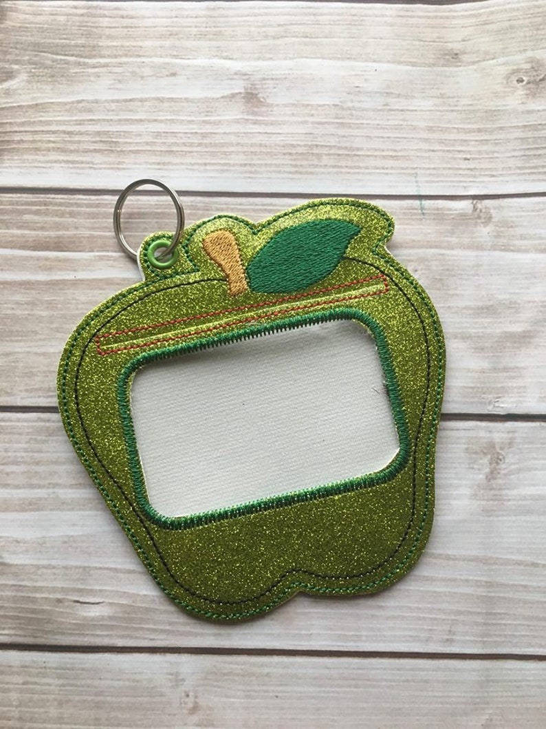 ITH Apple ID/bag tag Holder 5 x 7 Embroidery Design Etsy
