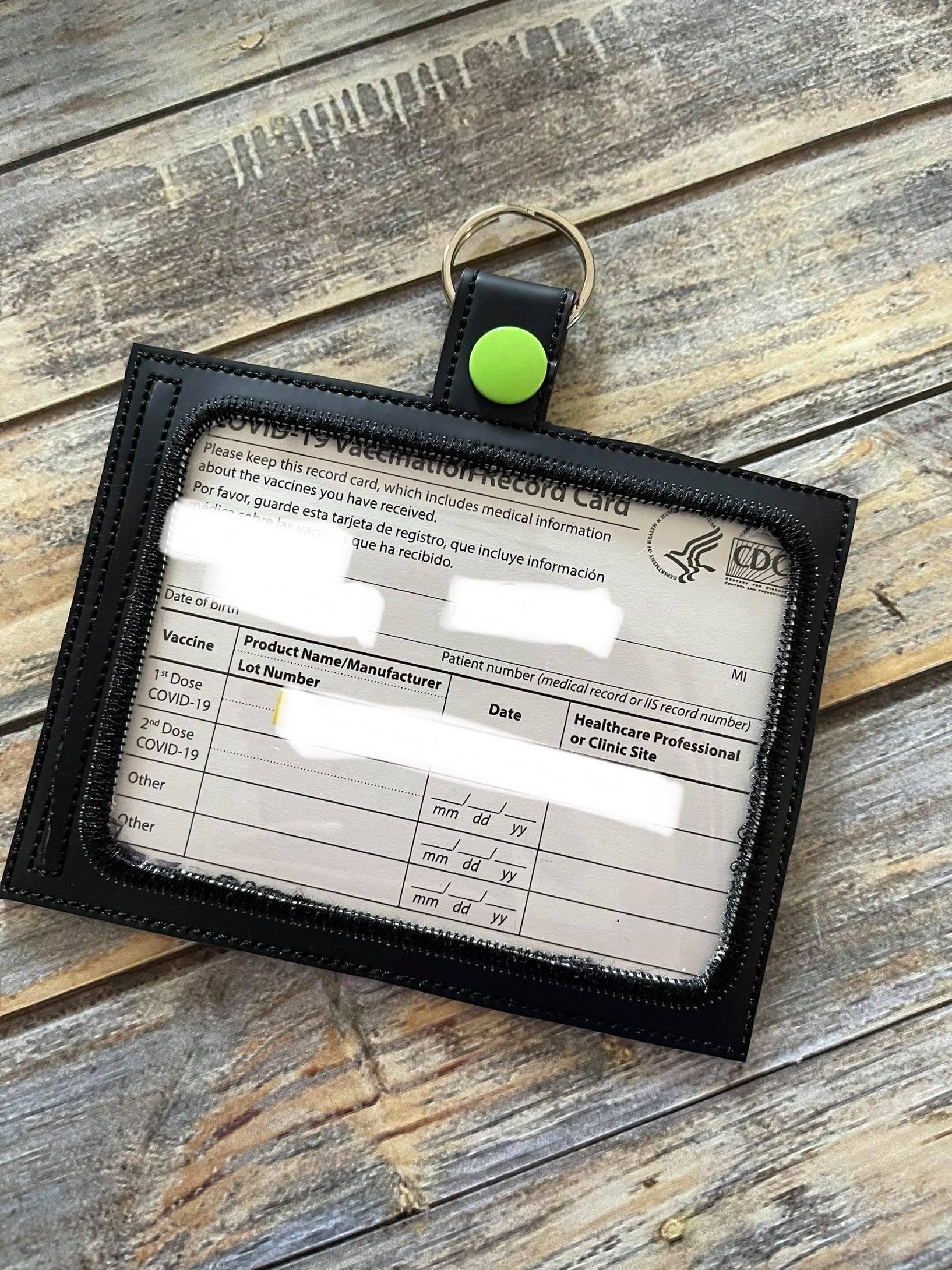 Vaccination Card Holder Snaptab 5x7 Hoop Size DIGITAL - Etsy