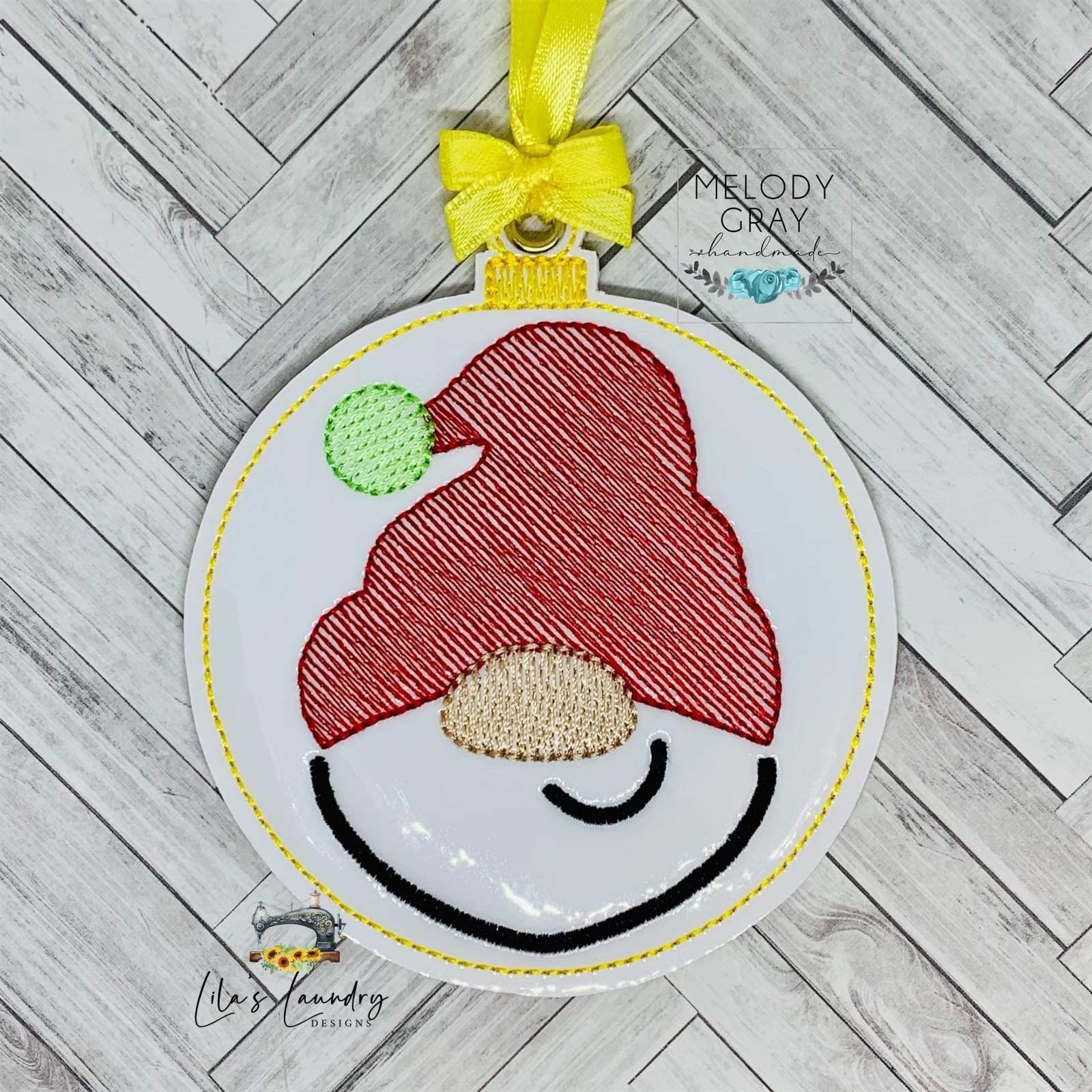 Gnome Face Ornament DIGITAL Embroidery DESIGN - Etsy