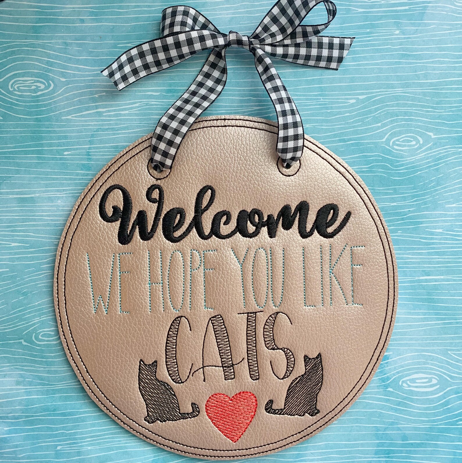 Welcome We Hope You Like Cats Door Hanger 3 Sizes Included Etsy