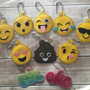 ITH Smiley faces Zipper pulls Set of 10 designs - 4x4, 4x4 and 5x7 grouped included- Embroidery Design - DIGITAL Embroidery DESIGN