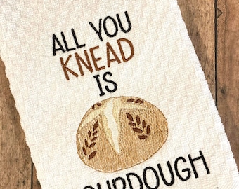 All You Knead - 4 sizes included- Embroidery Design - DIGITAL Embroidery DESIGN