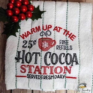 Warm Up an der Hot Cocoa Bar - 3 Größen enthalten- DIGITAL Embroidery DESIGN