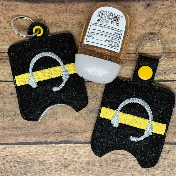 ITH Dispatch Sanitizer Holders Snap Tab & Eyelet Fob 4x4 and 5x7 included- Embroidery Design - DIGITAL Embroidery DESIGN