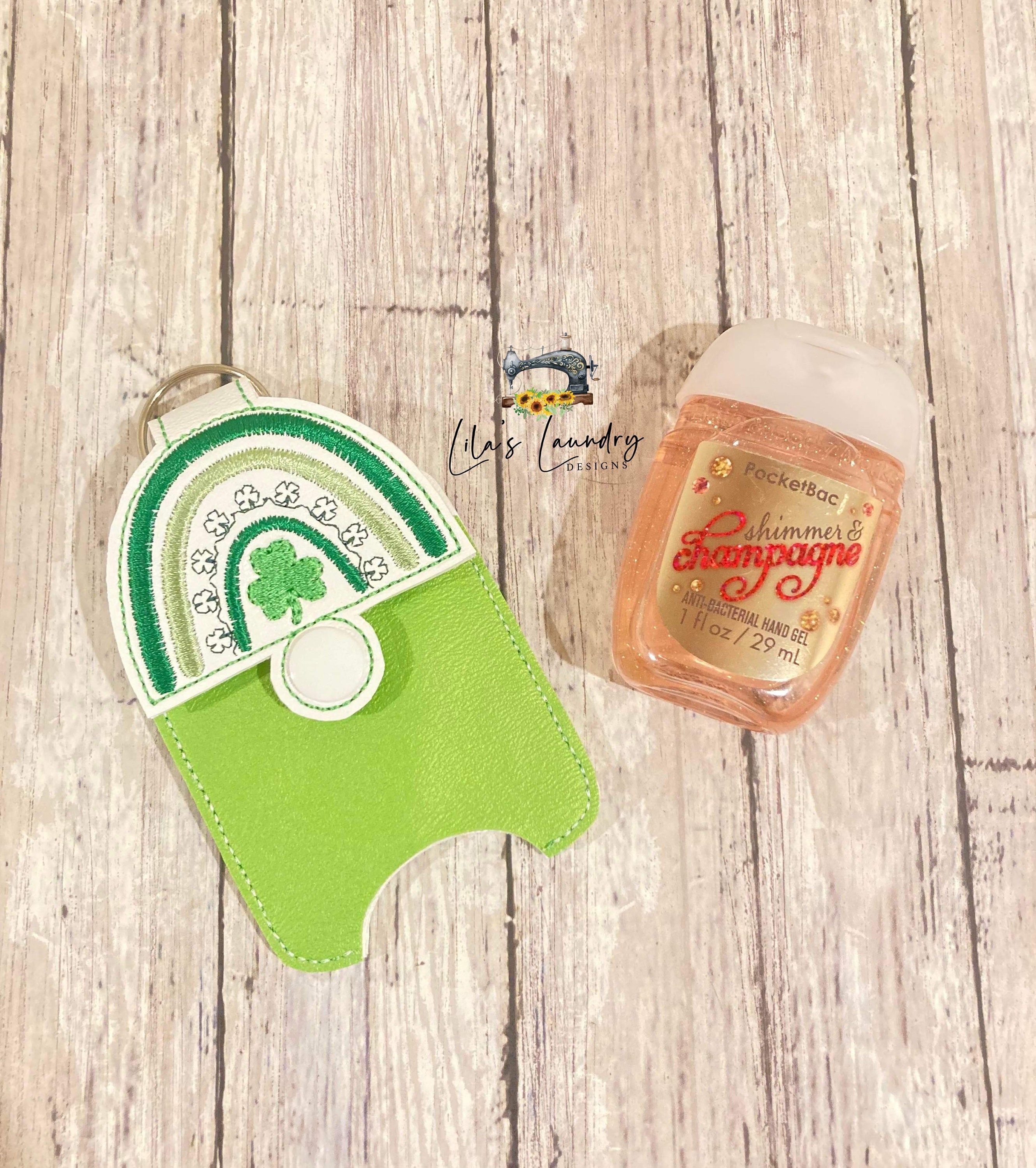 Shamrock Applique Fold Over Sanitizer Holders 5x7 Embroidery - Etsy