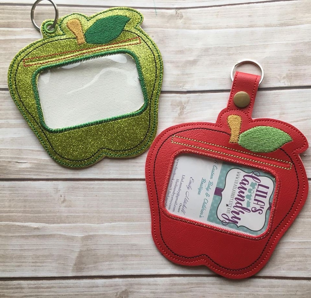 ITH Apple Id/bag Tag Holder 5 X 7 Embroidery Design DIGITAL Embroidery