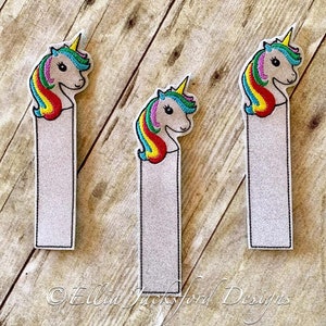 ITH Unicorn bookmark 5x7 single and grouped included- Embroidery Design - DIGITAL Embroidery DESIGN