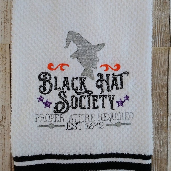 Black Hat Society - 4 sizes included- Embroidery Design - DIGITAL Embroidery DESIGN