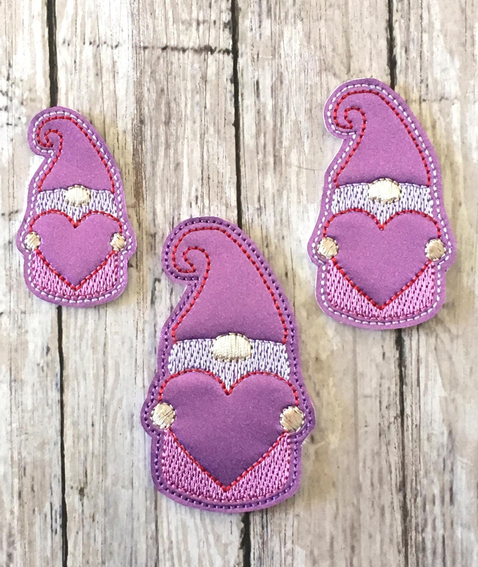 Valentine Gnome Felties 4x4 and 5x7 Included Embroidery - Etsy