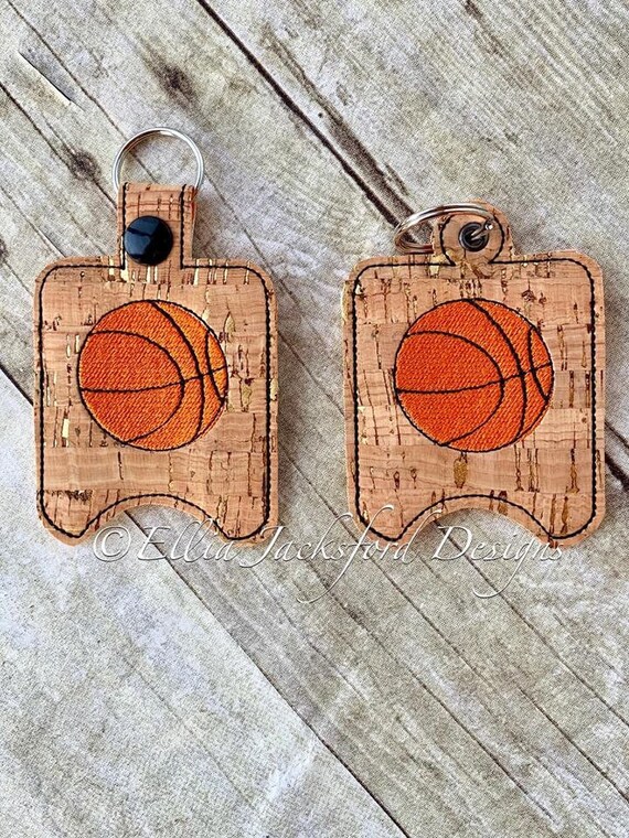 ITH Basketball Sanitizer Holders Snap Tab & Eyelet Fob 4x4 and Etsy