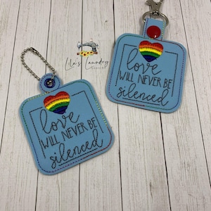 Never be Silenced Fobs - DIGITAL Embroidery DESIGN