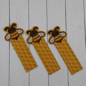 Bee Bookmark 4x4 & 5x7 grouped included-  DIGITAL Embroidery DESIGN