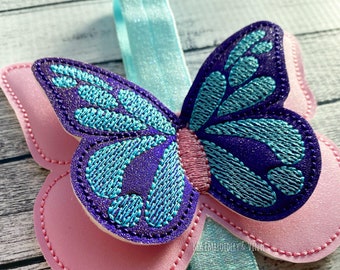 3D Butterfly Book Band 4x4 - DIGITAL Embroidery DESIGN