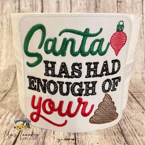 Babbo Natale ne ha avuto abbastanza - Cravatta TP - 4x4 - DIGITAL Embroidery DESIGN