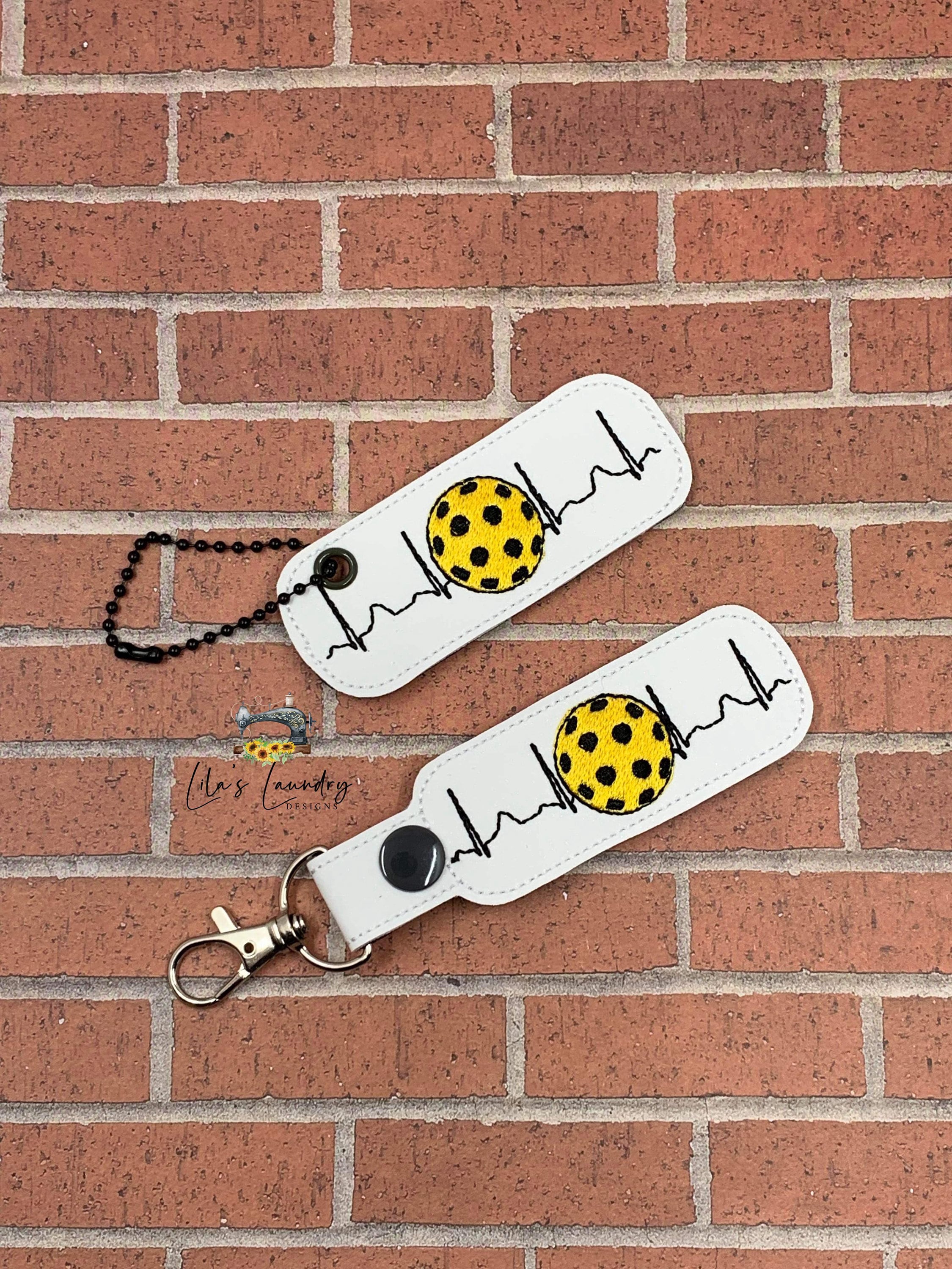 Pickleball EKG Fobs - Embroidery Design - DIGITAL Embroidery DESIGN