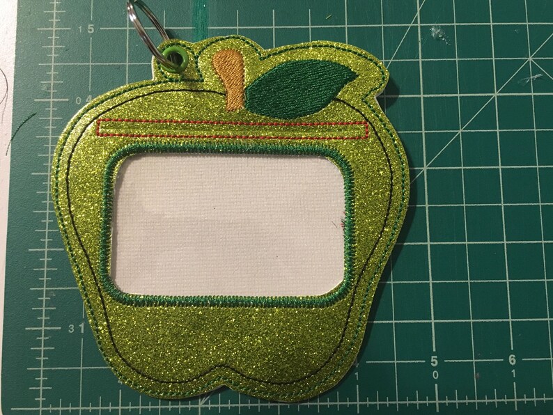 ITH Apple ID/bag tag Holder 5 x 7 Embroidery Design Etsy