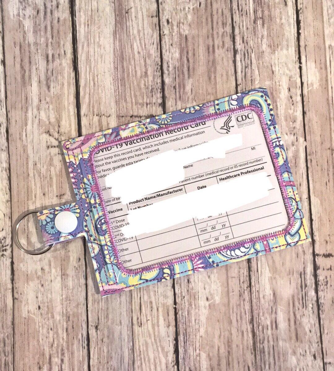 Vertical Vaccination Card Holder Snaptab 5x7 Hoop Size - Etsy