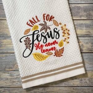 Fall for Jesus - 4 sizes included- Embroidery Design - DIGITAL Embroidery DESIGN