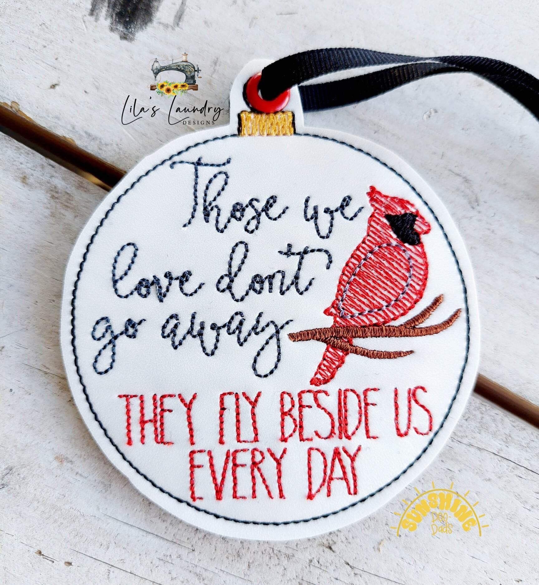 Fly Beside Us Ornament - Embroidery Design - DIGITAL Embroidery DESIGN