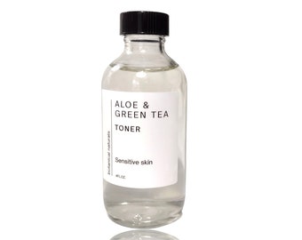 Aloe & Green Tea Facial Toner, Gentle, Non Drying