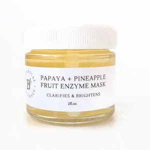 Clarifying Papaya & Pineapple Fruit Enzyme Mask, Face Exfoliation, Pore Refining AHA