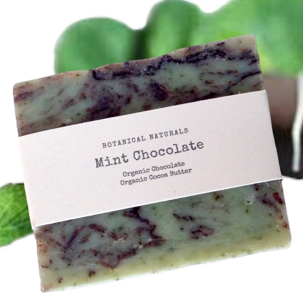 Organic Cocoa Butter Soap, Mint Chocolate