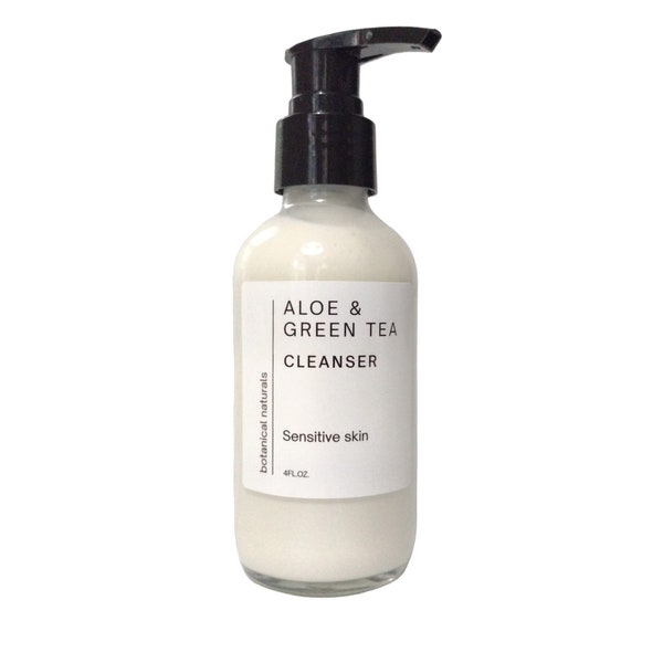 Aloe & Green Tea Face Wash Sensitive Skin Cleanser Soap Free