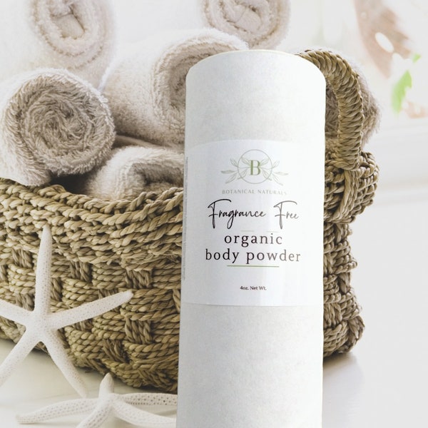 Unscented Body Powder, Organic, Talc Free, Baby Powder, Fragrance Free