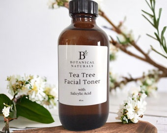 Clarifying Tea Tree & Salicylic Facial Toner, Oily Acne Prone Skin