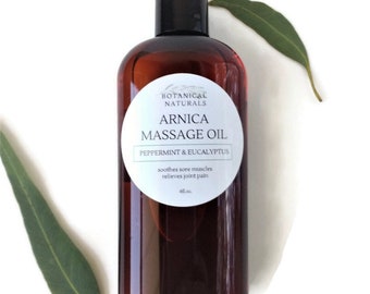 Arnica Sore Muscle Massage Oil, Eucalyptus, Rosemary & Mint, Herbal, All Natural