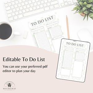 To Do List Printable, PDF Planner Checklist, Simple Tasks Lists, Instant Download, Productivity Planner A4-A5-Letter - Tile Design