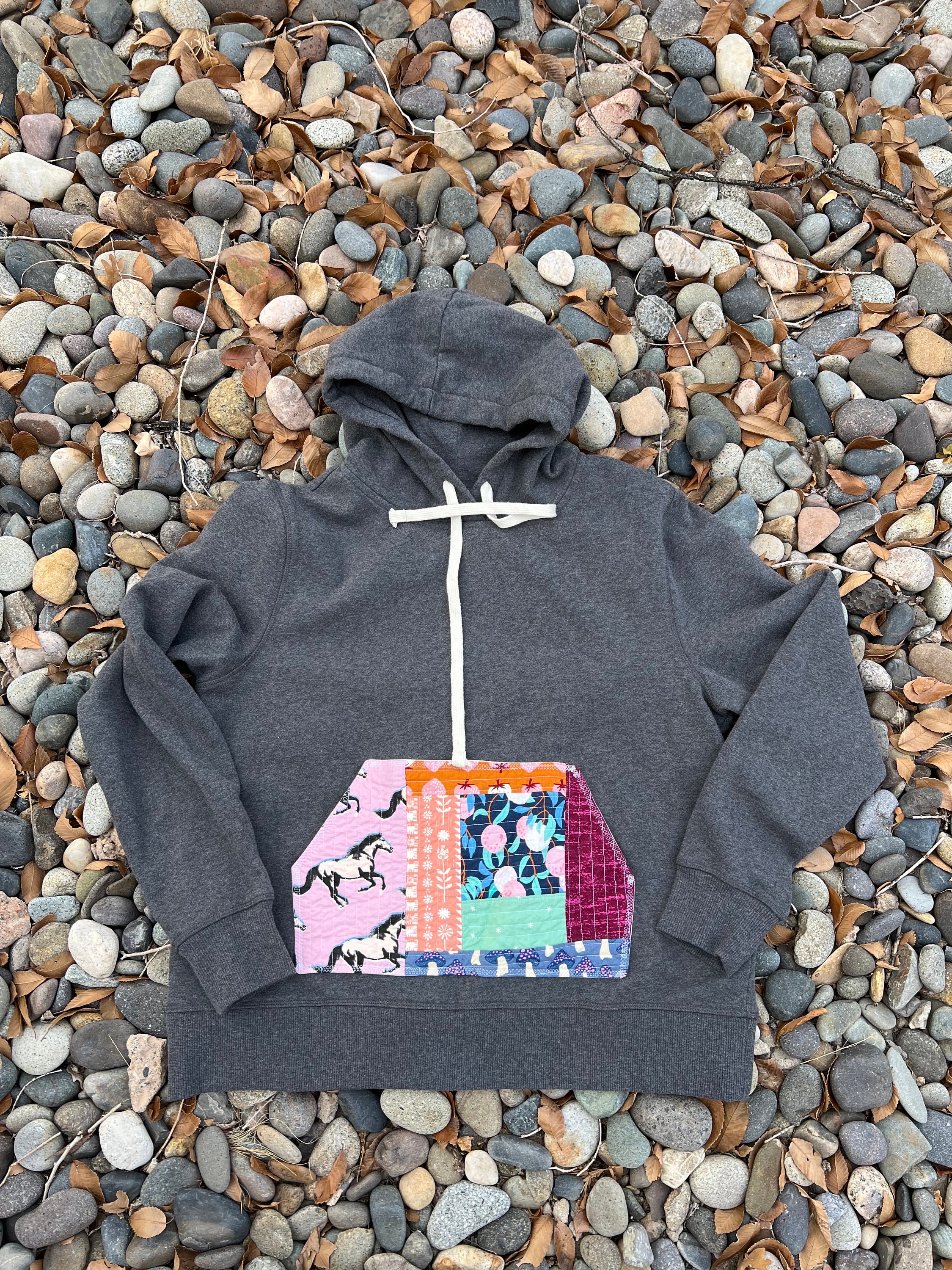 Patchwork Quilted Pocket Hoodie - Quilt Fashions - Etsy