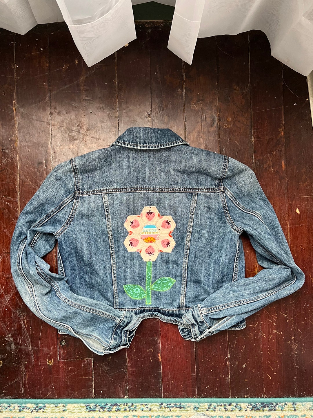 ALANUi】MIX patchwork denim jacket ALANUi】MIX patchwork