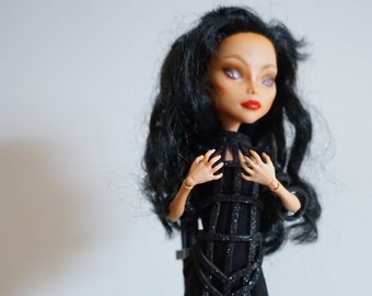 Yennefer of Vengerberg Witcher Anya Chalotra Netflix custom OOAK doll repaint monster high doll goth fantasy