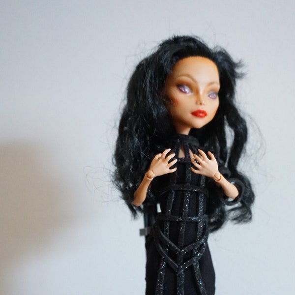 Yennefer of Vengerberg Witcher Anya Chalotra Netflix custom OOAK doll repaint monster high doll goth fantasy